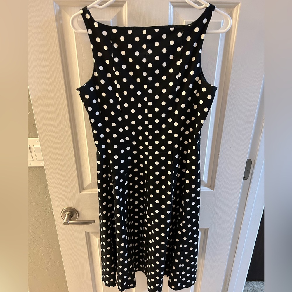 Ralph Lauren Black and white polka dot dress, size 8